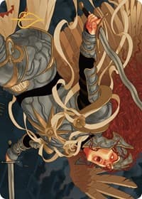 Aurelia, the Law Above Art Card (41/49) (Gold-Stamped Signature) - Art Series: Murders at Karlov Manor - Magic: The Gathering card