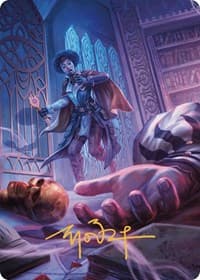 Deadly Complication Art Card (Gold-Stamped Signature) - Art Series: Murders at Karlov Manor - Magic: The Gathering card
