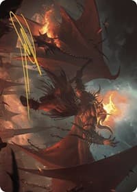 Rakdos, Patron of Chaos Art Card (22/49) (Gold-Stamped Signature) - Art Series: Murders at Karlov Manor - Magic: The Gathering card