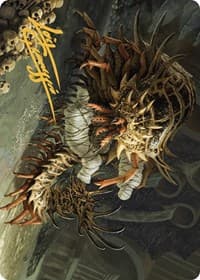 Rot Farm Mortipede Art Card (Gold-Stamped Signature) - Art Series: Murders at Karlov Manor - Magic: The Gathering card