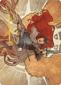 Aurelia, the Law Above Art Card (36/49) (Gold-Stamped Signature) - Art Series: Murders at Karlov Manor - Magic: The Gathering card