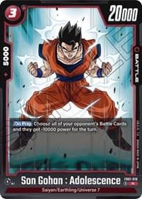 Son Gohan : Adolescence - Awakened Pulse - Dragon Ball Super: Fusion World card