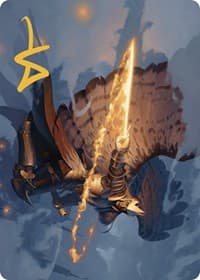Aurelia's Vindicator Art Card (Gold-Stamped Signature) - Art Series: Murders at Karlov Manor - Magic: The Gathering card