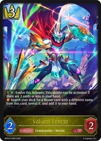 Valiant Fencer - BP03: Flame of Laevateinn - Shadowverse: Evolve card