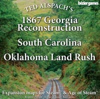 Age of Steam Expansion: 1867 Georgia Reconstruction, South Carolina & Oklahoma Land Rush - Bezier Games - Boardgames card