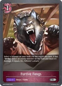 Furtive Fangs - BP03: Flame of Laevateinn - Shadowverse: Evolve card