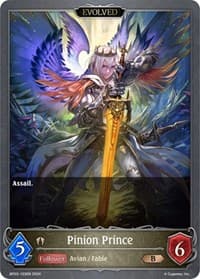 Pinion Prince (Evolved) - BP03: Flame of Laevateinn - Shadowverse: Evolve card