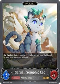 Garuel, Seraphic Leo (Evolved) - BP03: Flame of Laevateinn - Shadowverse: Evolve card