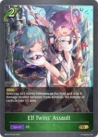 Elf Twins' Assault - P01EN (Foil) - BP03: Flame of Laevateinn - Shadowverse: Evolve card