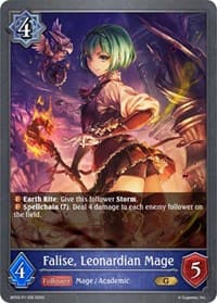 Falise, Leonardian Mage - P11EN (Foil) - BP03: Flame of Laevateinn - Shadowverse: Evolve card