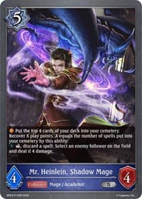 Mr. Heinlein, Shadow Mage - P12EN (Foil) - BP03: Flame of Laevateinn - Shadowverse: Evolve card