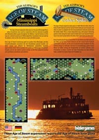 Age of Steam Expansion: Mississippi Steamboats & Golden Spike - Bezier Games - Boardgames card