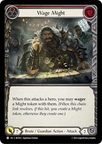 Wage Might (Red) - Blitz Deck: Heavy Hitters - Betsy - Flesh and Blood TCG card