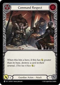 Command Respect (Blue) - Blitz Deck: Heavy Hitters - Betsy - Flesh and Blood TCG card