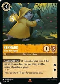 Bernard - Brand-New Agent - Into the Inklands - Disney Lorcana card