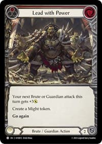 Lead with Power (Red) - Blitz Deck: Heavy Hitters - Kayo - Flesh and Blood TCG card