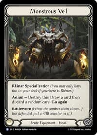 Monstrous Veil - Blitz Deck: Heavy Hitters - Rhinar - Flesh and Blood TCG card