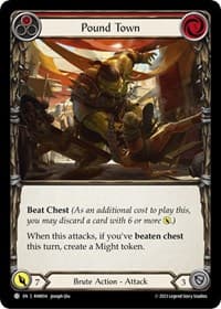 Pound Town (Red) - Blitz Deck: Heavy Hitters - Rhinar - Flesh and Blood TCG card