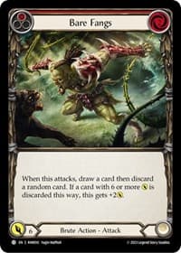 Bare Fangs (Red) - Blitz Deck: Heavy Hitters - Rhinar - Flesh and Blood TCG card