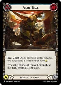 Pound Town (Blue) - Blitz Deck: Heavy Hitters - Rhinar - Flesh and Blood TCG card
