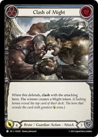 Clash of Might (Blue) - Blitz Deck: Heavy Hitters - Victor - Flesh and Blood TCG card