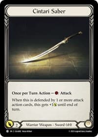 Cintari Saber - Blitz Deck: Heavy Hitters - Olympia - Flesh and Blood TCG card