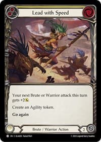 Lead with Speed (Yellow) - Blitz Deck: Heavy Hitters - Olympia - Flesh and Blood TCG card