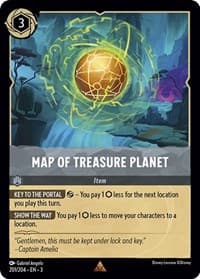 Map of Treasure Planet - Into the Inklands - Disney Lorcana card