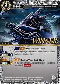 Mecharmor Fortress Sawback Turtle (Tournament Pack Vol. 4 -Winner-) - Launch & Event Promos - Battle Spirits Saga card