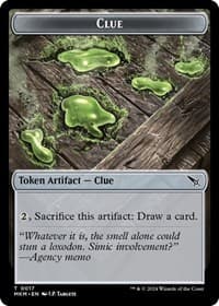 Clue (0017) // A 0044 Double-Sided Token - Murders at Karlov Manor - Magic: The Gathering card
