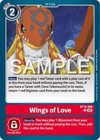 Wings of love - Exceed Apocalypse - Digimon Card Game card