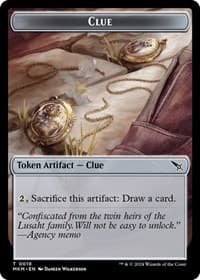 Clue (0018) // A 0045 Double-Sided Token - Murders at Karlov Manor - Magic: The Gathering card