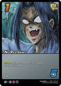 No Restraint - Yu Yu Hakusho: Dark Tournament - UniVersus card