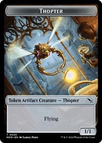 Thopter (0020) // Ooze Double-Sided Token - Murders at Karlov Manor - Magic: The Gathering card