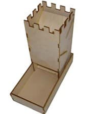 Dice Tower: Unfinished Birch - Blue Panther - Boardgames card