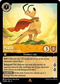 Pluto - Determined Defender - Into the Inklands - Disney Lorcana card