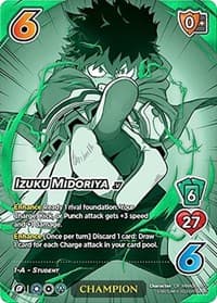Izuku Midoriya (Hero League Championship 2023 Chrome Rare - Champion) - UniVersus: My Hero Academia Promo Cards - UniVersus card