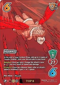 Hawks (Hero League Championship 2023 Chrome Rare - Top 8) - UniVersus: My Hero Academia Promo Cards - UniVersus card
