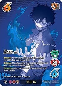 Dabi (Hero League Championship 2023 Chrome Rare - Top 16) - UniVersus: My Hero Academia Promo Cards - UniVersus card
