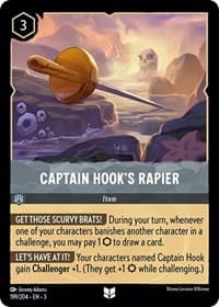 Captain Hook's Rapier - Into the Inklands - Disney Lorcana card