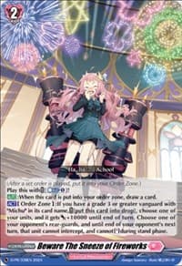 Beware the Sneeze of Fireworks - D Promo Cards - Cardfight Vanguard card