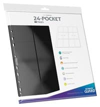 Double-Sided Side-Loading 24-Pocket Pages – 9-Holes, Black (10 Pack) - Ultimate Guard Protective Pages - Protective Pages card