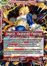 Vegeta // Vegeta, Awakened Feelings - Beyond Generations - Dragon Ball Super: Masters card