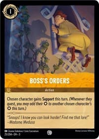 Boss's Orders - Into the Inklands - Disney Lorcana card