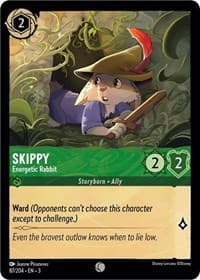 Skippy - Energetic Rabbit - Into the Inklands - Disney Lorcana card
