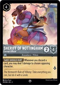 Sheriff of Nottingham - Corrupt Official - Into the Inklands - Disney Lorcana card