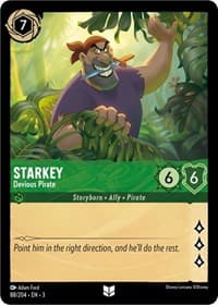 Starkey - Devious Pirate - Into the Inklands - Disney Lorcana card
