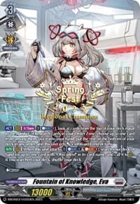 Fountain of Knowledge, Eva (Spring Fest 2023 Regional Champion) - Bushiroad Event Cards - Cardfight Vanguard card