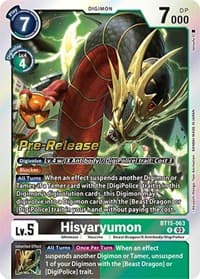 Hisyaryumon - Exceed Apocalypse Pre-Release Cards - Digimon Card Game card