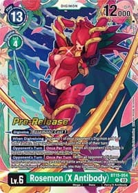 Rosemon (X Antibody) - Exceed Apocalypse Pre-Release Cards - Digimon Card Game card